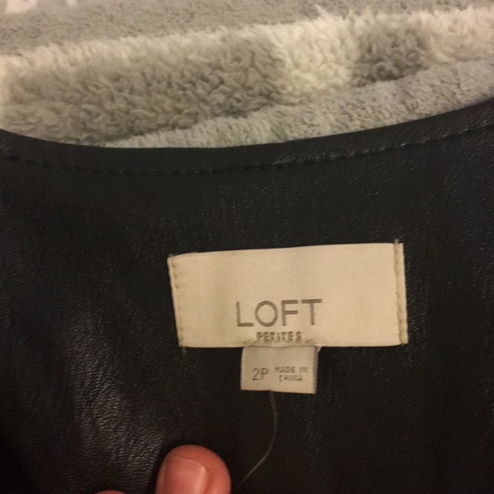 Ann Taylor Loft Petite Faux Leather Moto Jacket - Picture 5 of 6